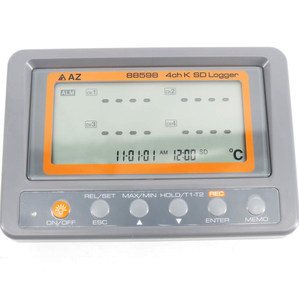 モ̆̈モ̆̈ン̆̈ガ̆̈ AZ88598 Multi-Channel Digital Thermometer 4 Channel K Type 8GB SD